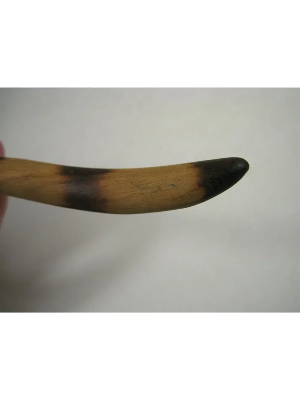 Handcrafted Wooden Spoon Burned Stripe Natural Finish Kitchen Tool Utensil 7 in